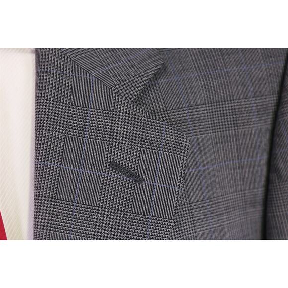 Brooks Brothers Gray Blue Glen Plaid 2-Btn Wool Stretch Suit 41R - Picture 5 of 9